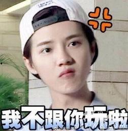 鹿晗郁闷表情包,捕捉明星日常情绪瞬间